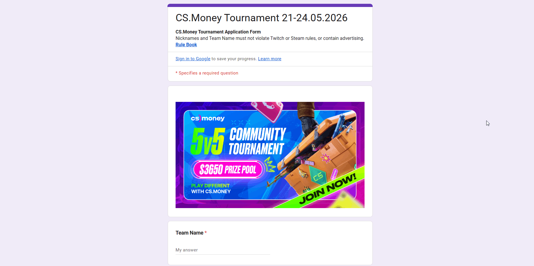 CSMONEY Community Cup 2026: How to register