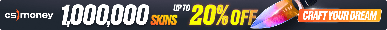 Banner of the CS2 marketplace CS.MONEY
