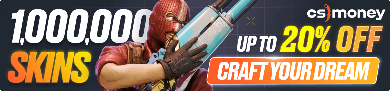Banner of the CS2 marketplace CS.MONEY